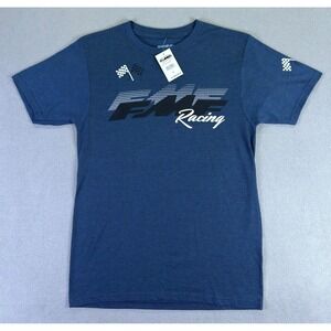 FMF Shirt Mens Small Blue Motocross Moto Racing Checkered Flag SoCal New